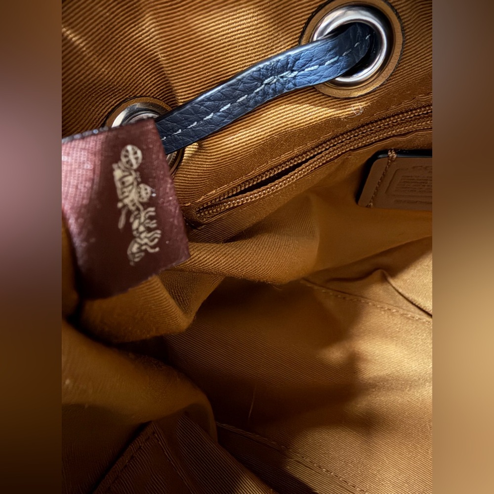 Coach Andy Blue Suede Crossbody Bag - Picture 8 of 11